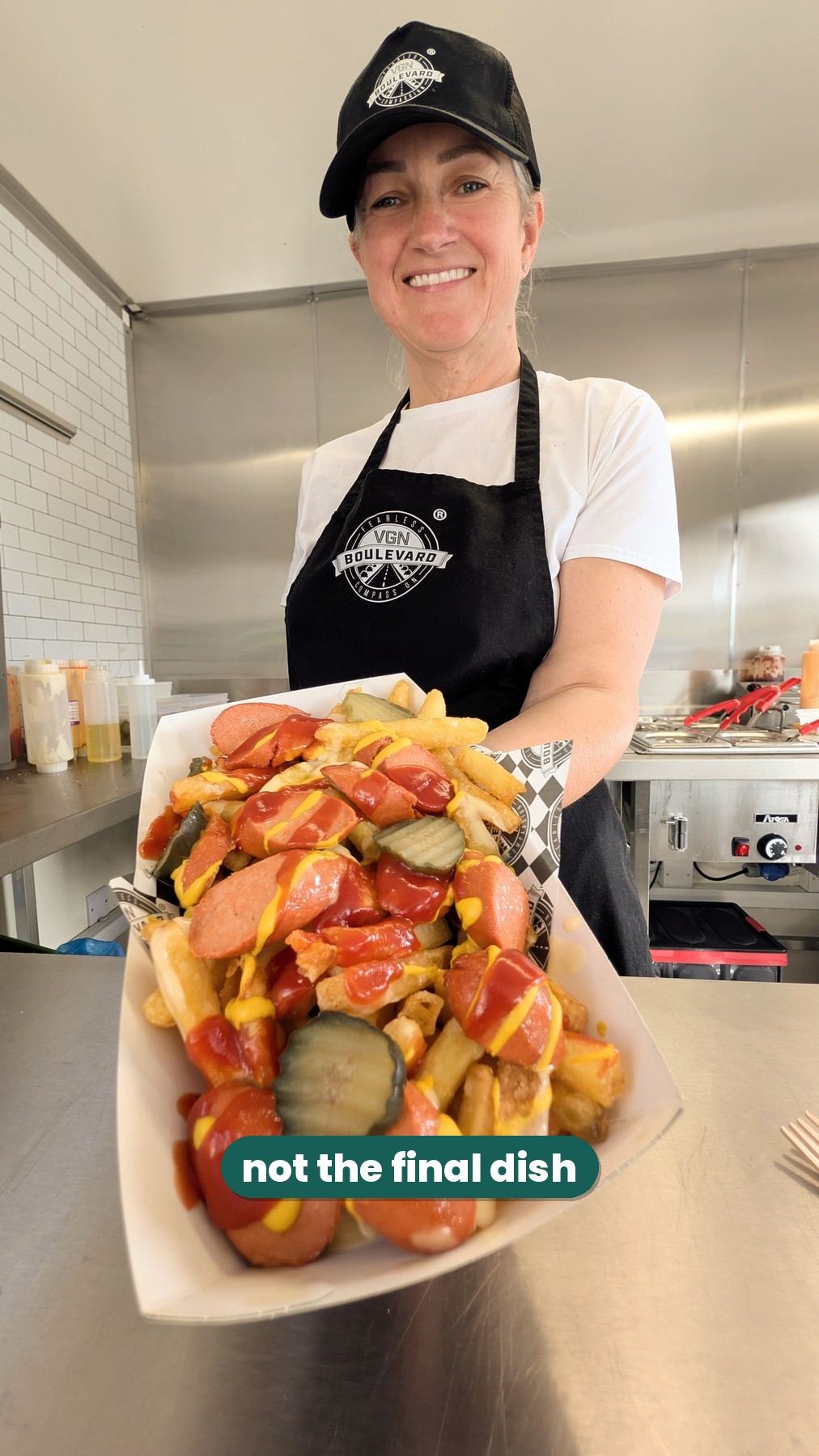 We’re chasing the perfect hot dog loaded fries Hot dog loaded fries R&D — not the final dish