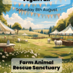 Farm Animal Rescue Sanctuary open day and vegan fair poster, Saturday 8 August