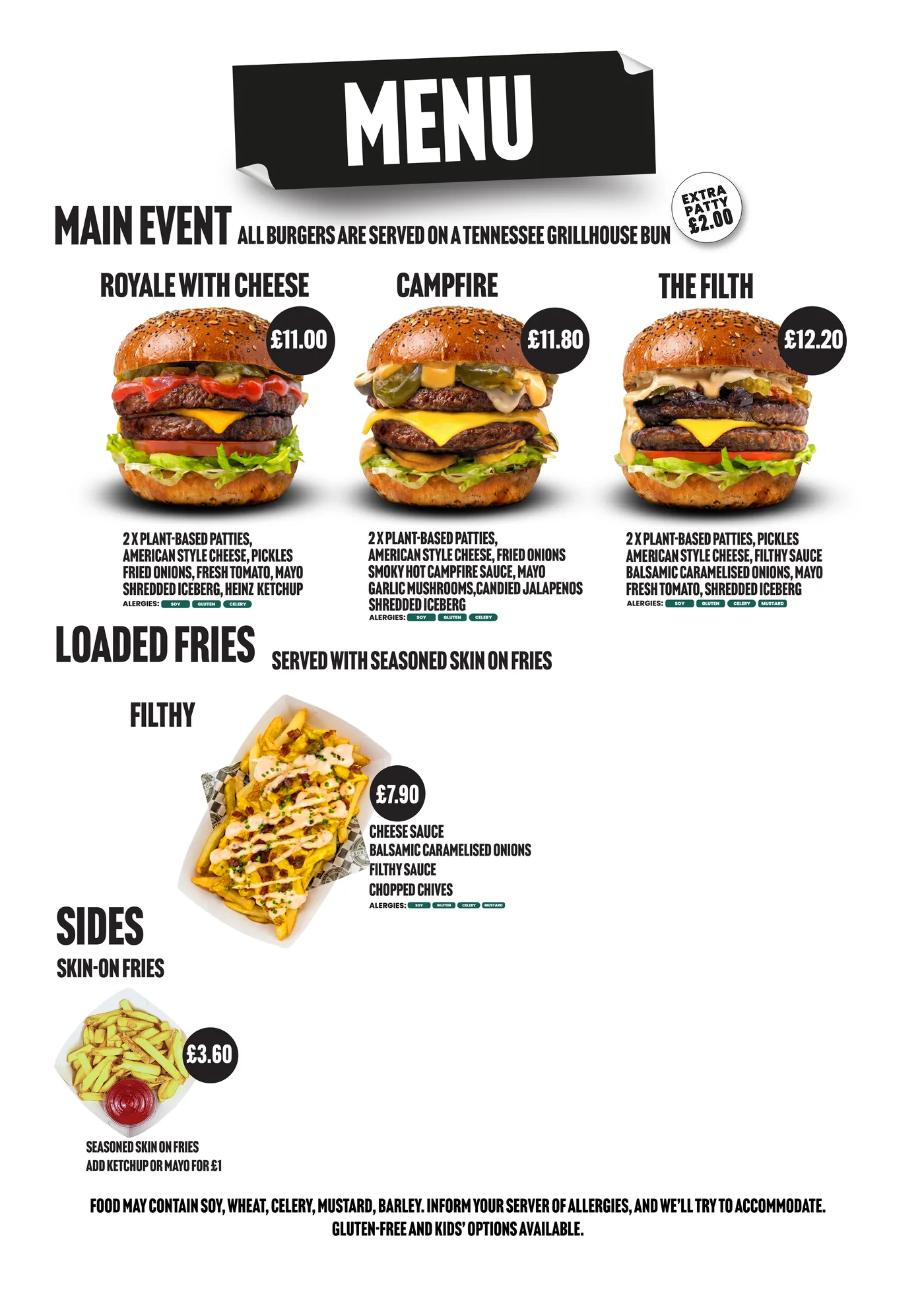 VGN Boulevard menu