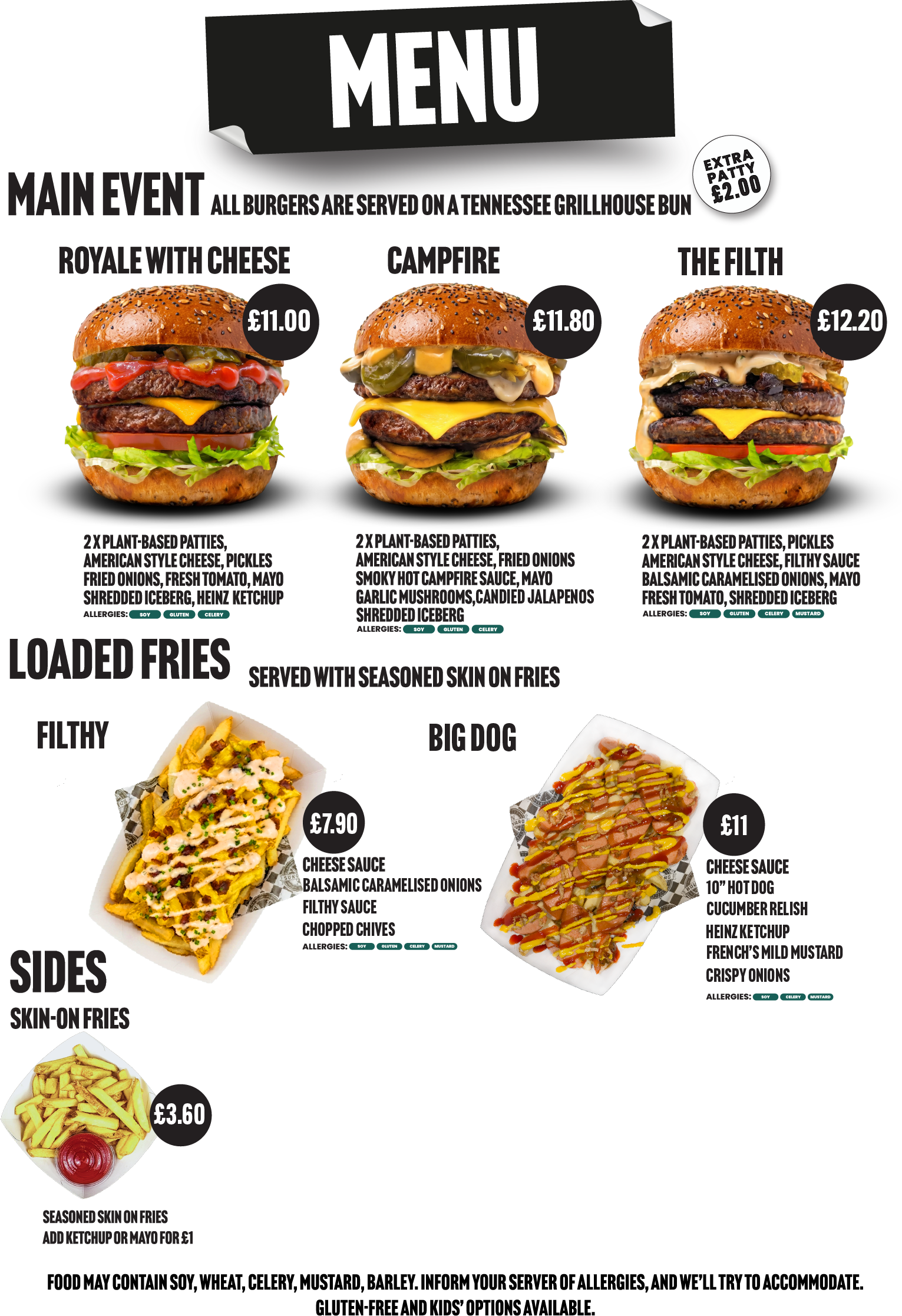 VGN Boulevard menu